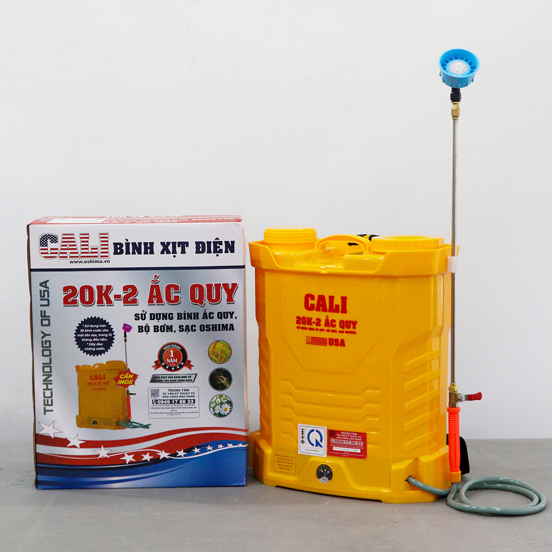 Bình xịt điện CALI 20K- ắc quy Vàng Bình ắc quy 12V8Ah