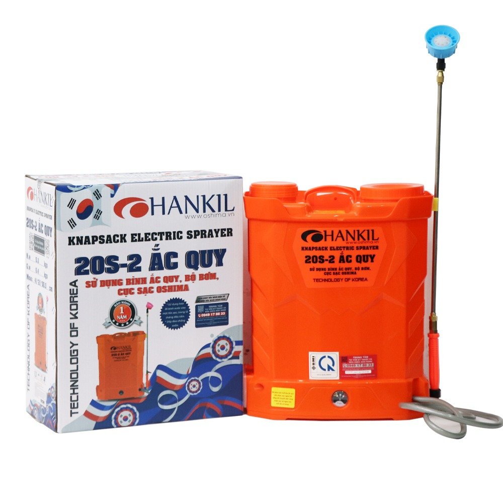 Bình xịt điện HANKIL 20S-ắc quy Cam Bình ắc quy 12V8Ah