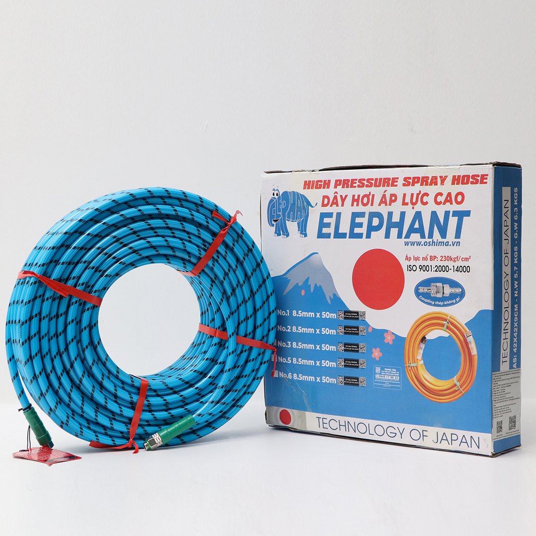Dây hơi Elephant No.1 8.5mm x 50m Xanh dương