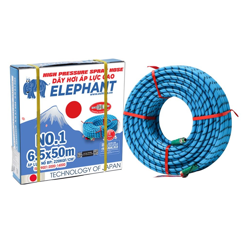 Dây hơi Elephant No.1 6.5mm x 50m Xanh dương